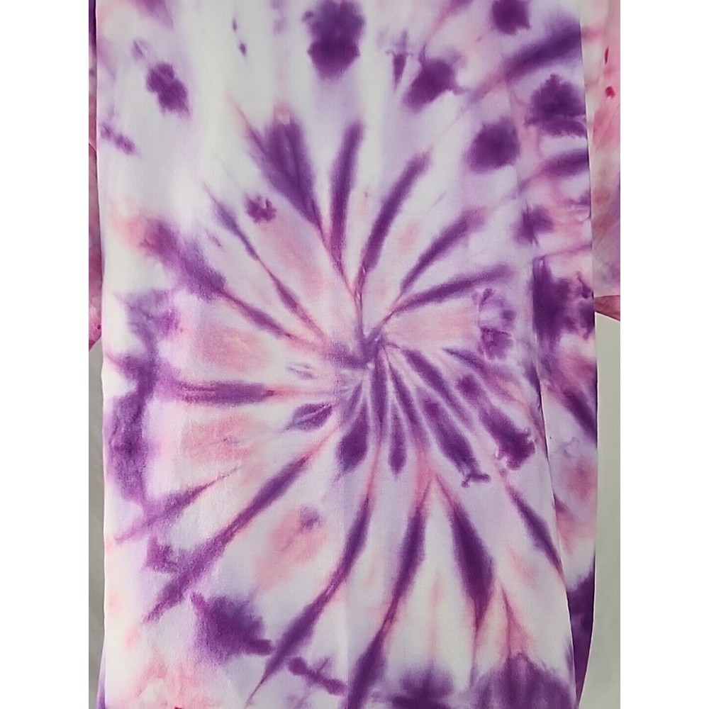 Tie Dye Hipster Unicorn Purple Pink Glitter Graphic Large T Shirt Fantasy Magic - Picture 7 of 10